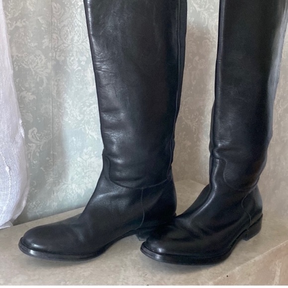 Banana Republic Leather Boots 7 Medium - 15” High - Picture 1 of 8